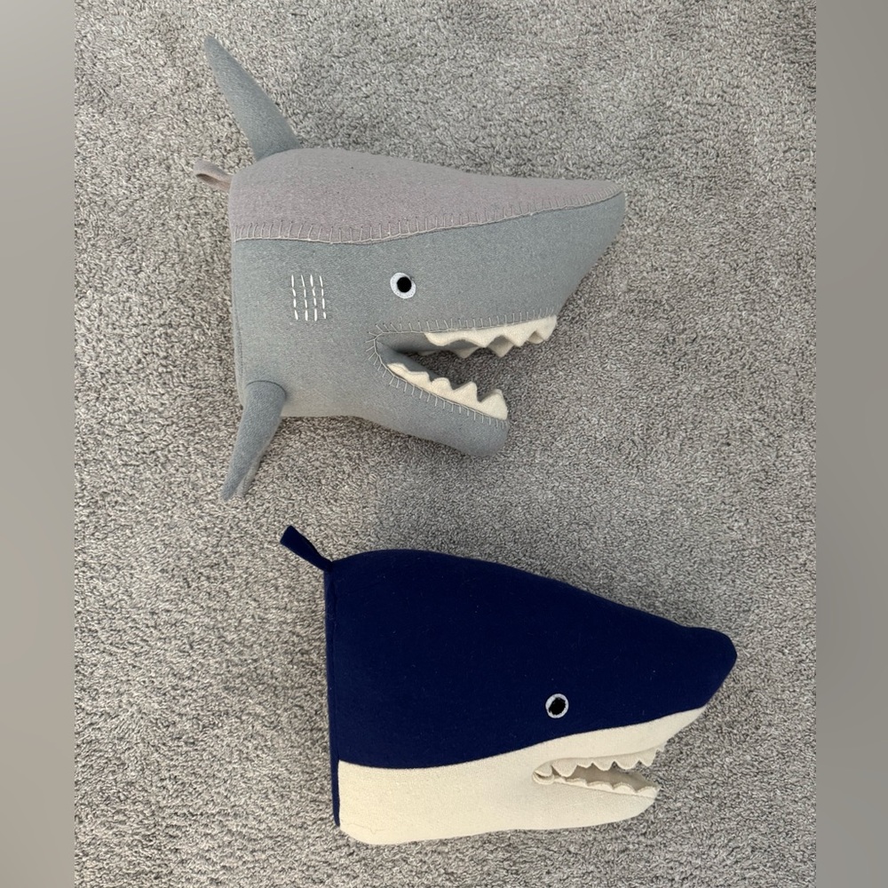 Plush Shark Head Wall Decor